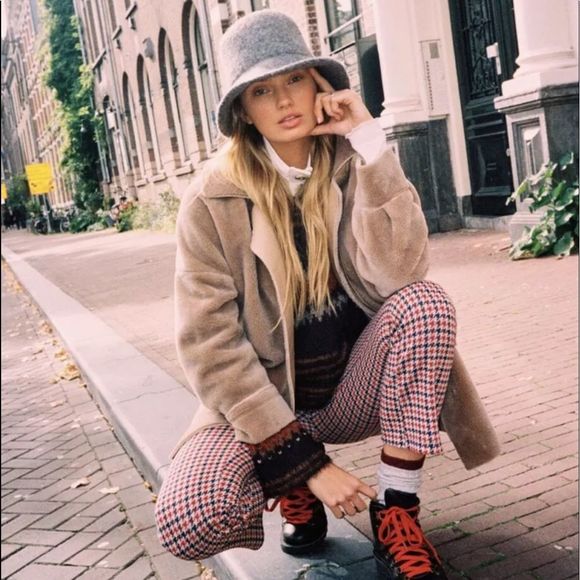 Free People Sherpa Coat Oversized  Leather Lined - Picture 8 of 8